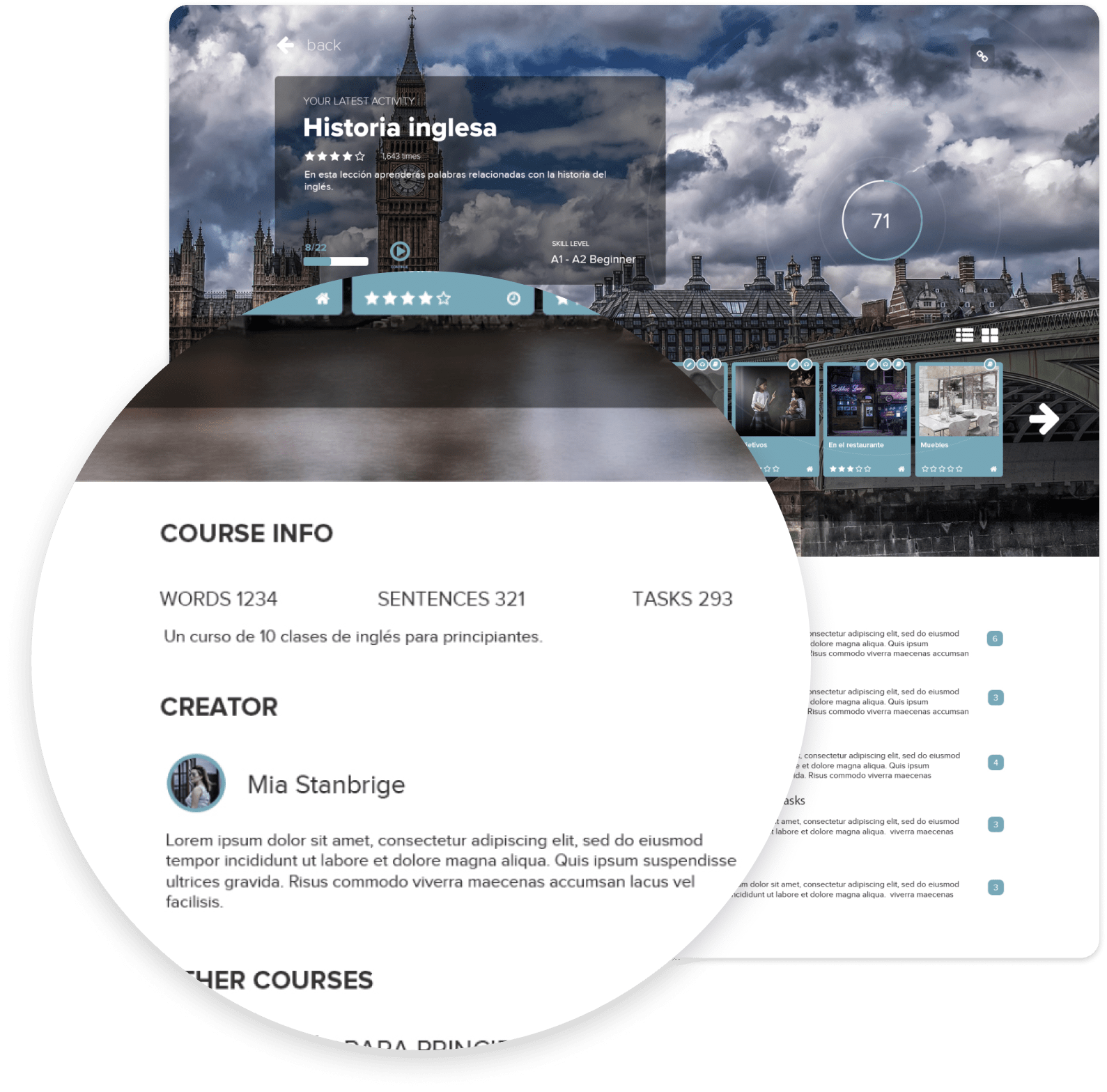 Sanako_Reactored_Course_info-min Sanako Reactored interface of a course information